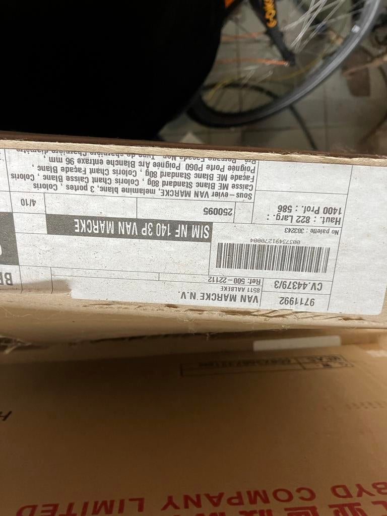 Lavabo meubel wit 1,4 m, Ophalen, 100 tot 150 cm, Nieuw, Wastafelkast