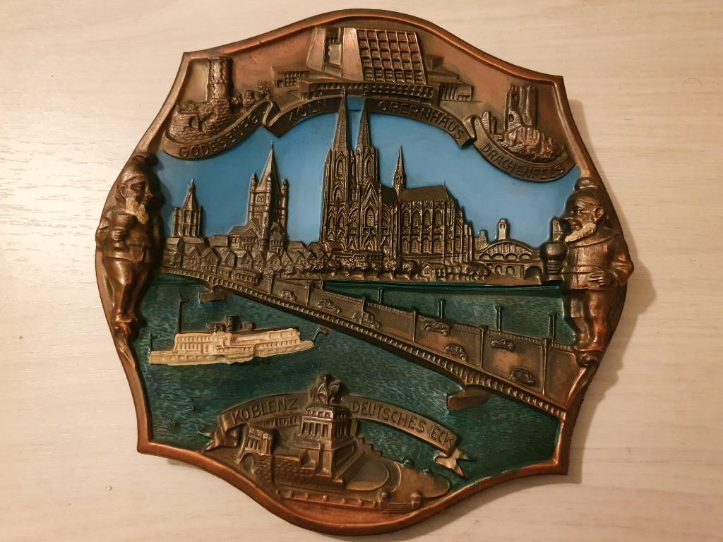 een zeer mooie decoratieve bronzen plaat, Antiek en Kunst, Ophalen of Verzenden