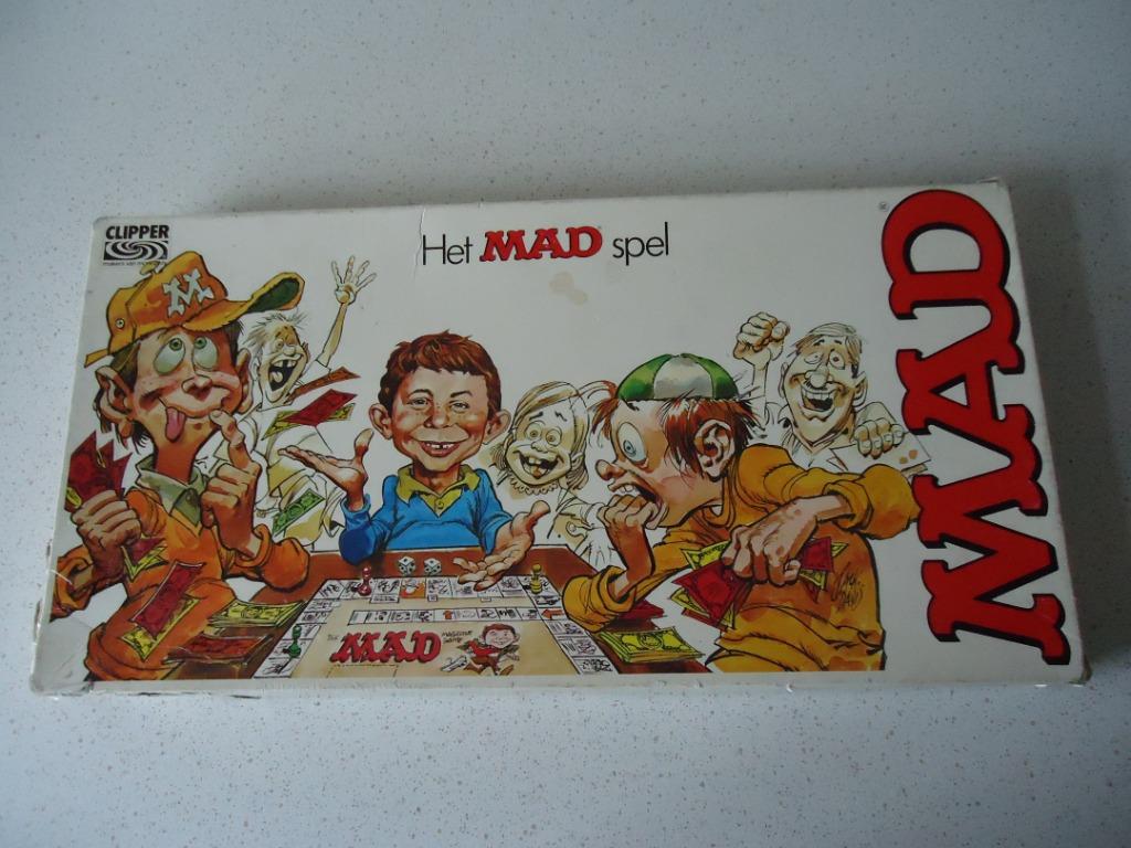 Vintage "Mad Spel van Clipper in prima staat !, Hobby en Vrije tijd, Gezelschapsspellen | Bordspellen, Een of twee spelers, Ophalen of Verzenden