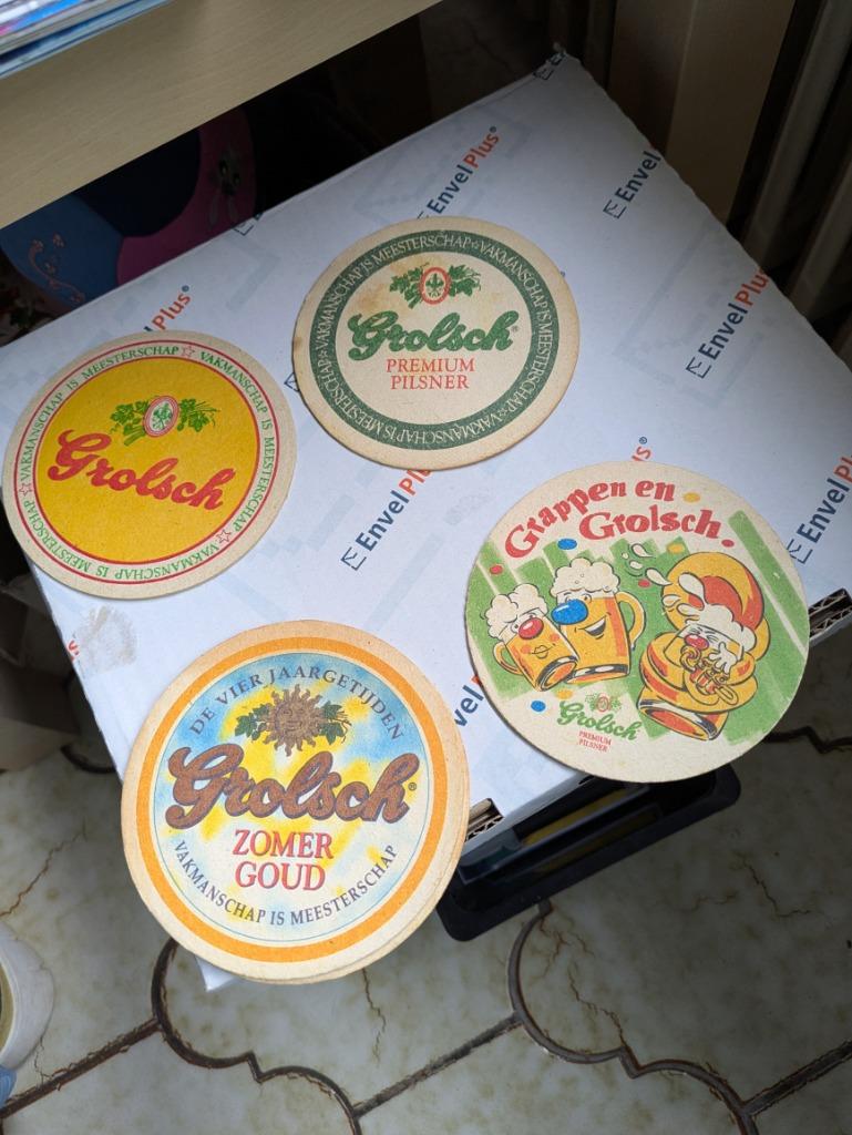Grolsch, Collections, Marques de bière, Enlèvement ou Envoi, Utilisé, Sous-bock, Grolsch