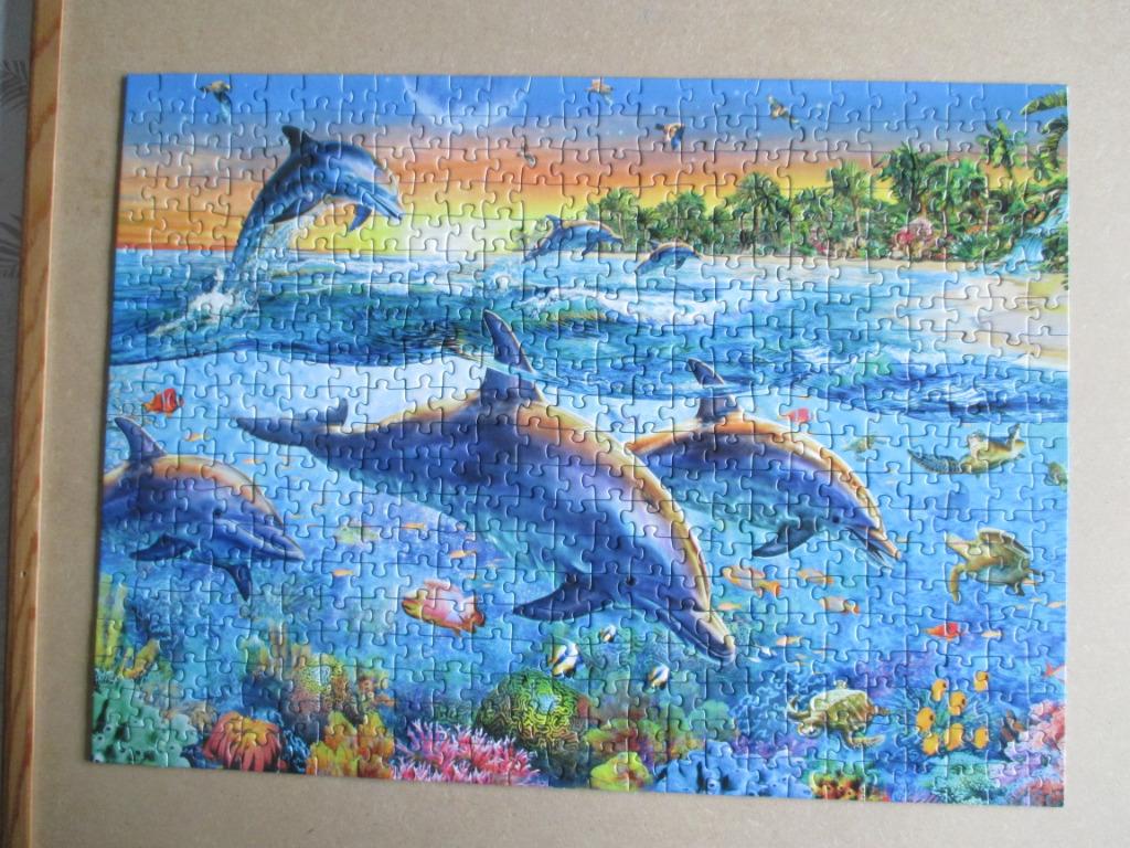puzzel ravensburger dolfijnbaai 500, Enlèvement ou Envoi, 500 à 1500 pièces, Comme neuf, Puzzle