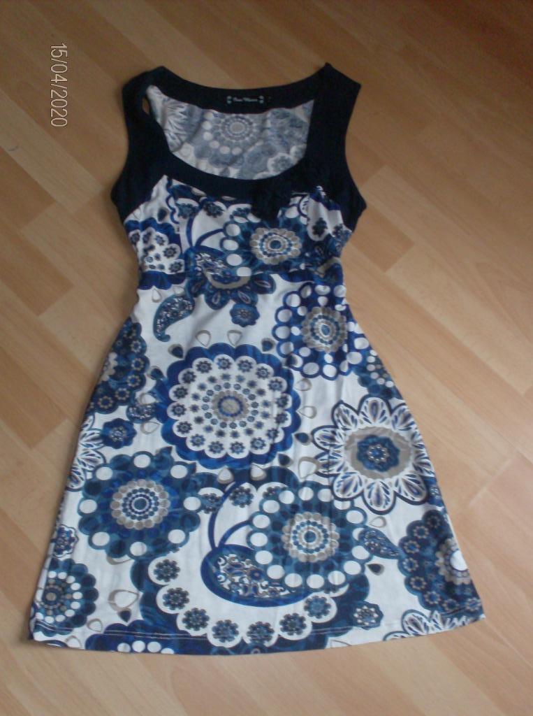 JURK BLAUW MERK FOUR ROSES – MAAT 38, Maat 38/40 (M), Blauw, Ophalen of Verzenden, Gedragen