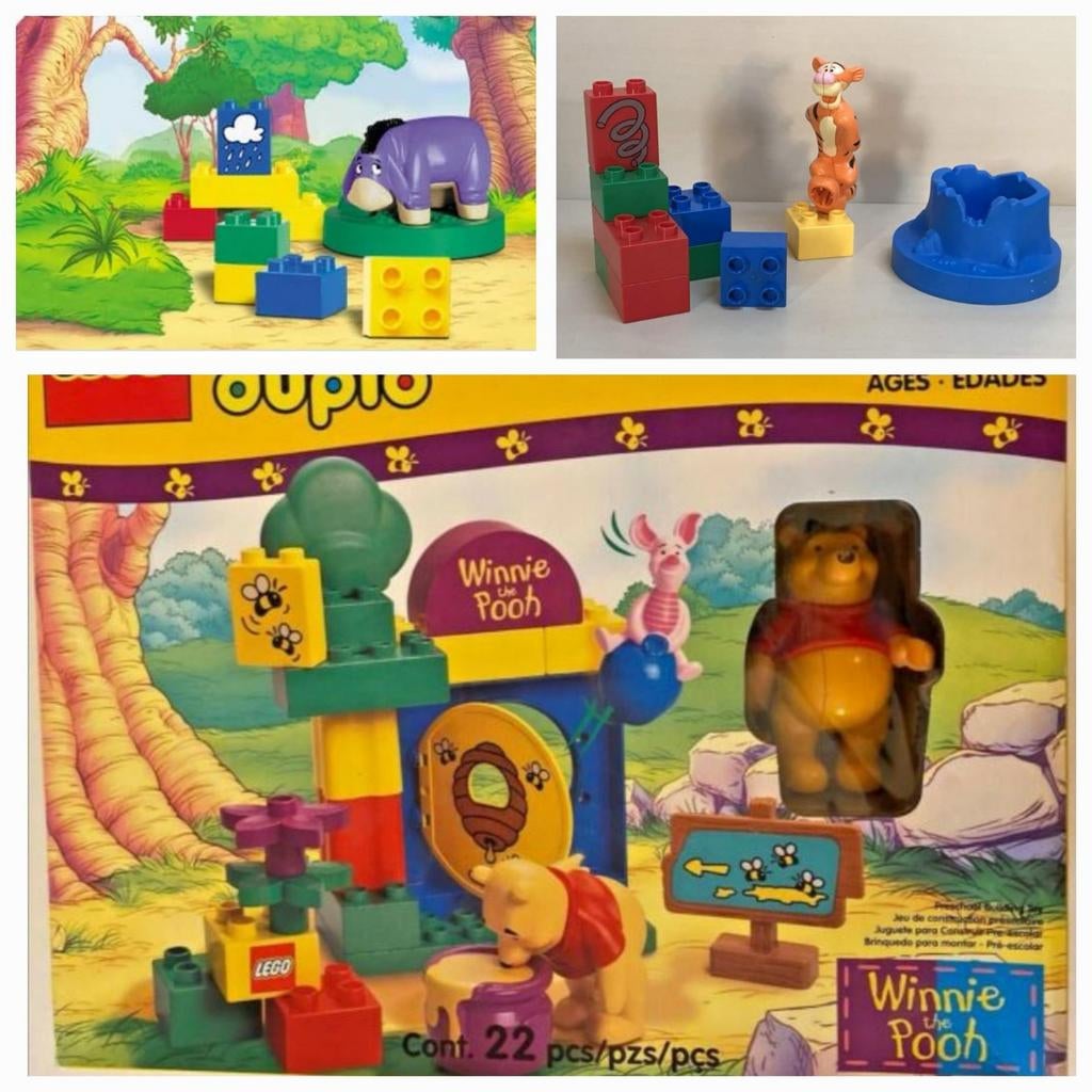 Grand set complet : Winnie, Tigger, Piglet et Eijoor, Enlèvement ou Envoi, Utilisé, Ensemble complet, Duplo