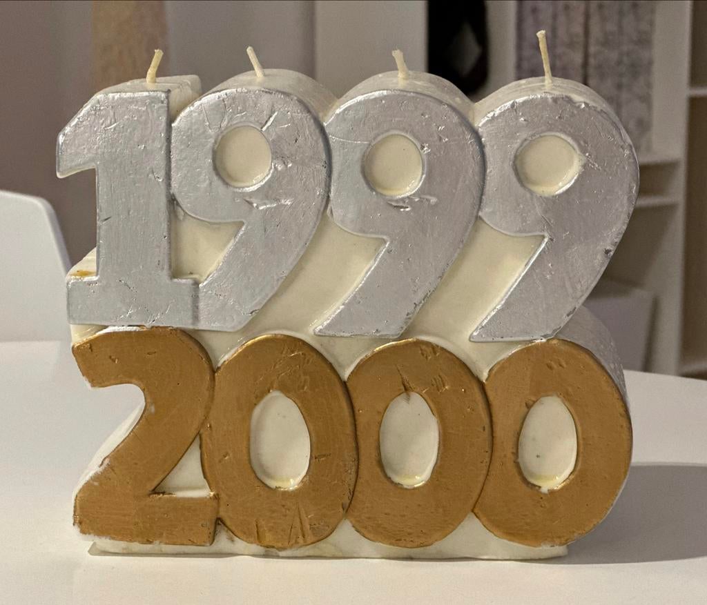 Y2K 1999-2000 kaars, Ophalen of Verzenden, Zo goed als nieuw, Kaars
