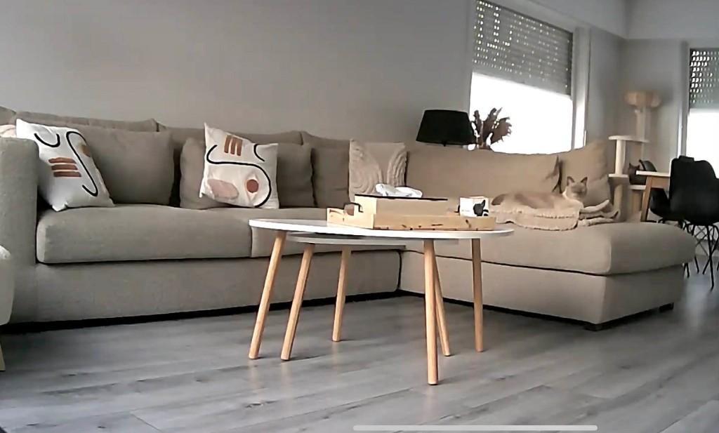 Hoekzetel in beige teddystof, Maison & Meubles, Canapés | Sofas & Chaises Longues, Neuf, Enlèvement
