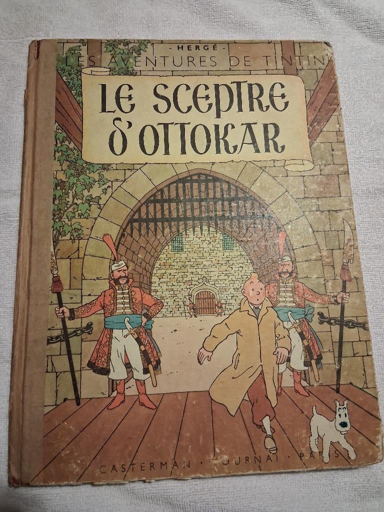 Tintin "Le Sceptre D'Ottokar" 1947, Eén stripboek, Hergé, Ophalen, Gelezen