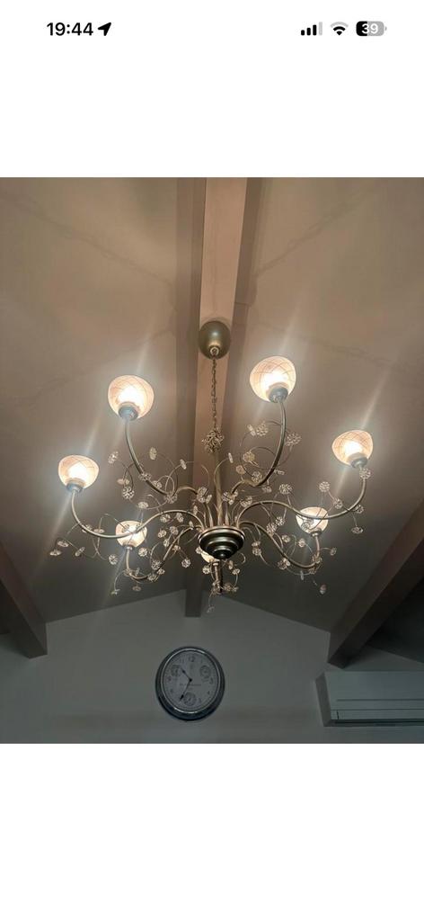 Lamp ikea hanglamp kroonluchter luster compleet, Ophalen, Zo goed als nieuw