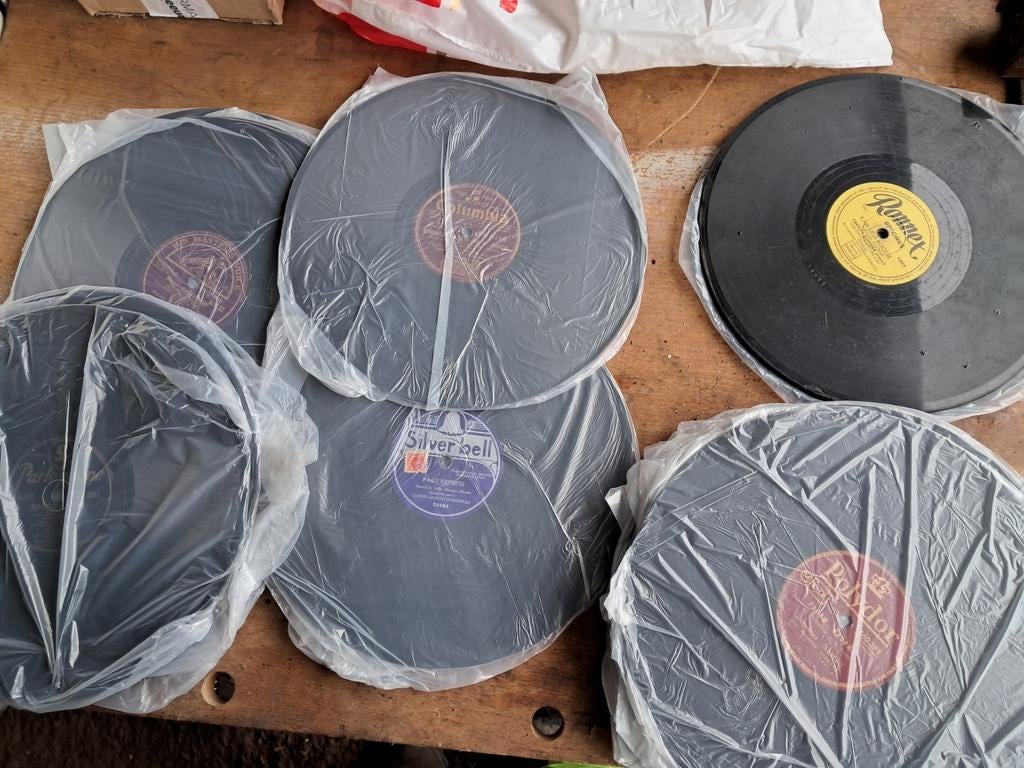 Vintage bakelieten platen, Enlèvement