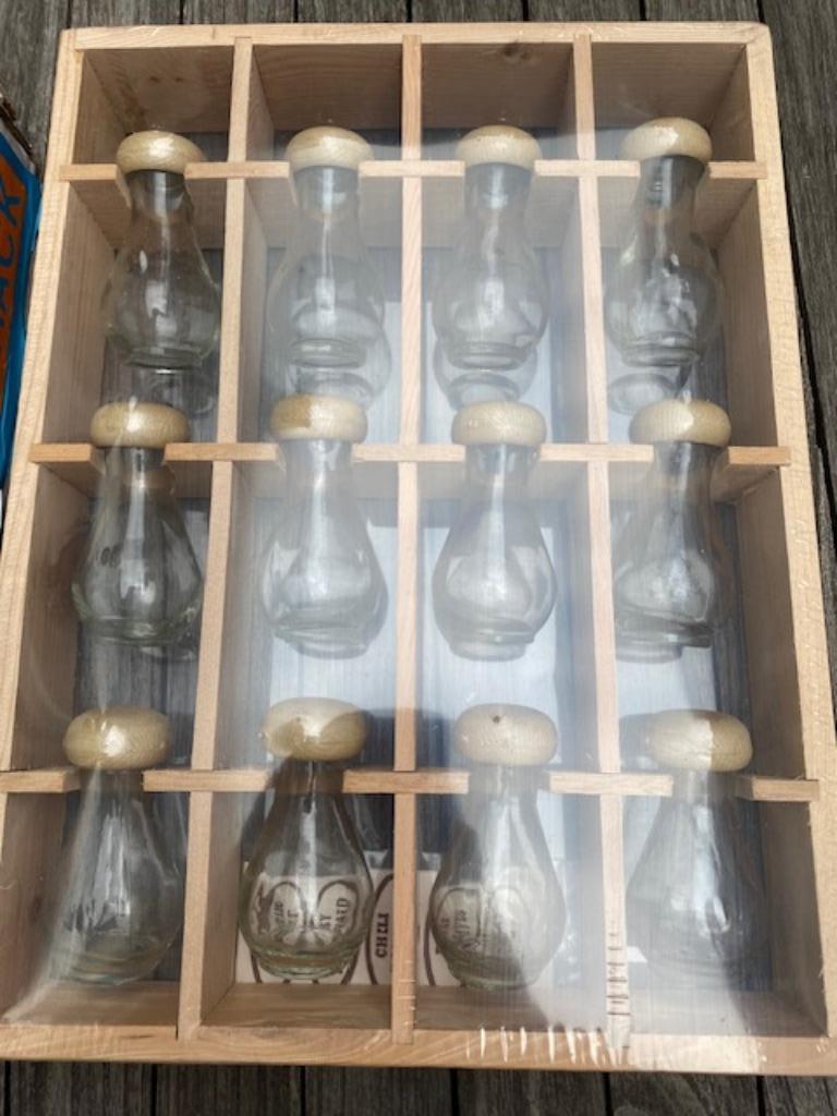 Kruidenrek hout met glazen potjes - NIEUW!, Huis en Inrichting, Keuken | Keukenbenodigdheden, Ophalen, Nieuw