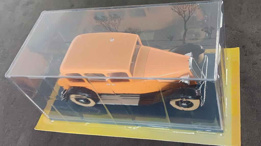 Gele Kuifje auto 1/24, Ophalen of Verzenden, Zo goed als nieuw, Auto