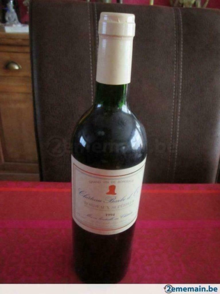 2 bouteilles château barbe d'or 1994 40€ les 2 bouteilles., Ophalen, Nieuw, Frankrijk, Rode wijn