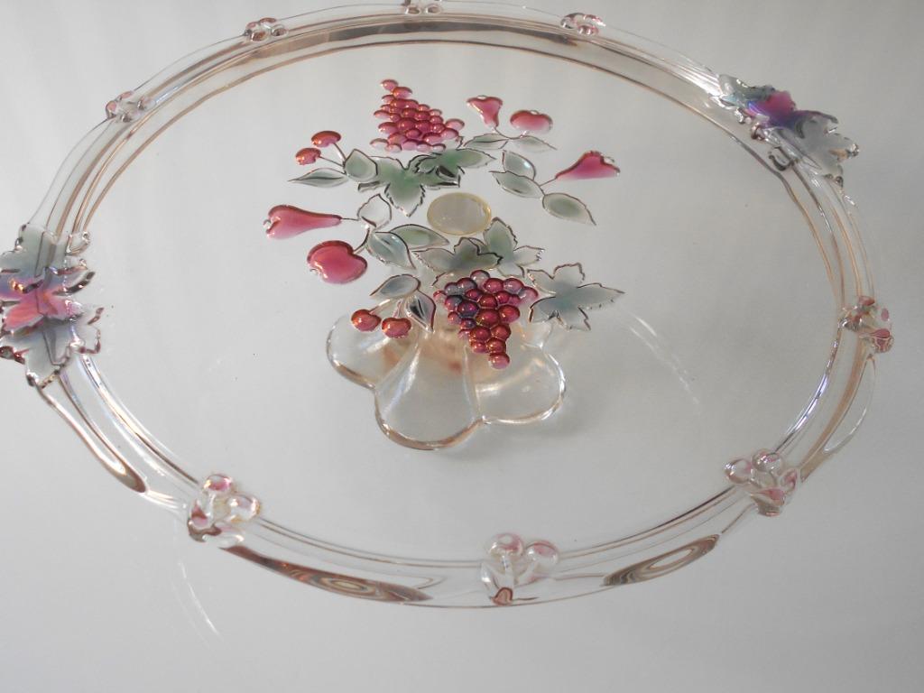 superbe ancien presentoir à gateau en verre sur pied, Enlèvement