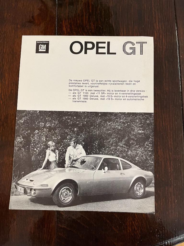 Feuillet automobile OPEL GT, Boeken, Auto's | Folders en Tijdschriften, Ophalen of Verzenden, Opel