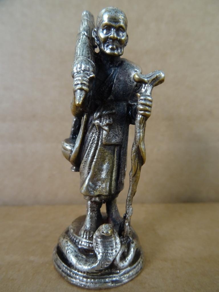 Statue bouddha Phra Sivali 7.5cm statue Phra Sivali 1970, Enlèvement ou Envoi, Comme neuf