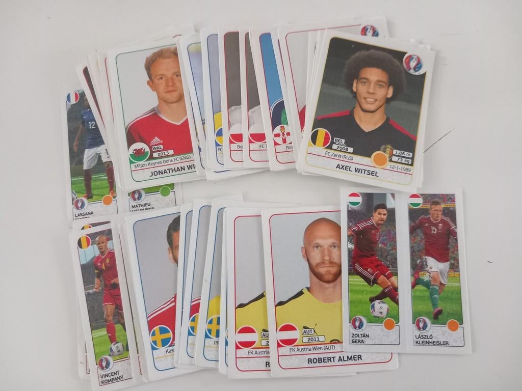 Panini stickers UEFA Euro 2016 Voetbal Football Rode Duivels, Verzamelen, Ophalen of Verzenden, Zo goed als nieuw, Poster, Plaatje of Sticker