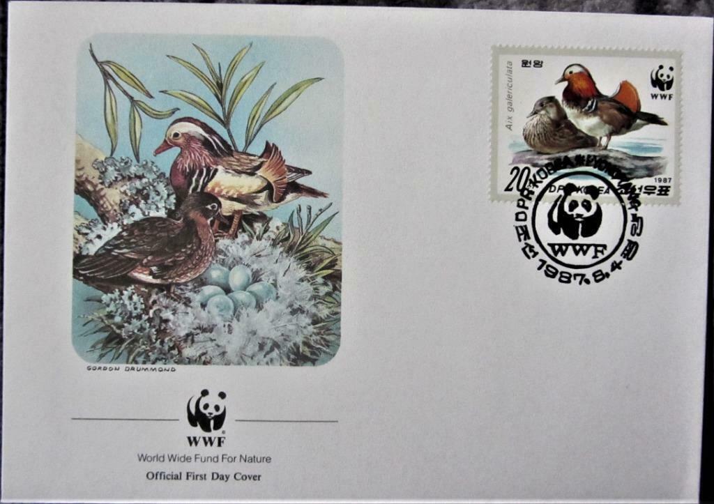 POSTZEGELS WWF- KOREA- VOGELS, Ophalen of Verzenden, Gestempeld, Dier of Natuur