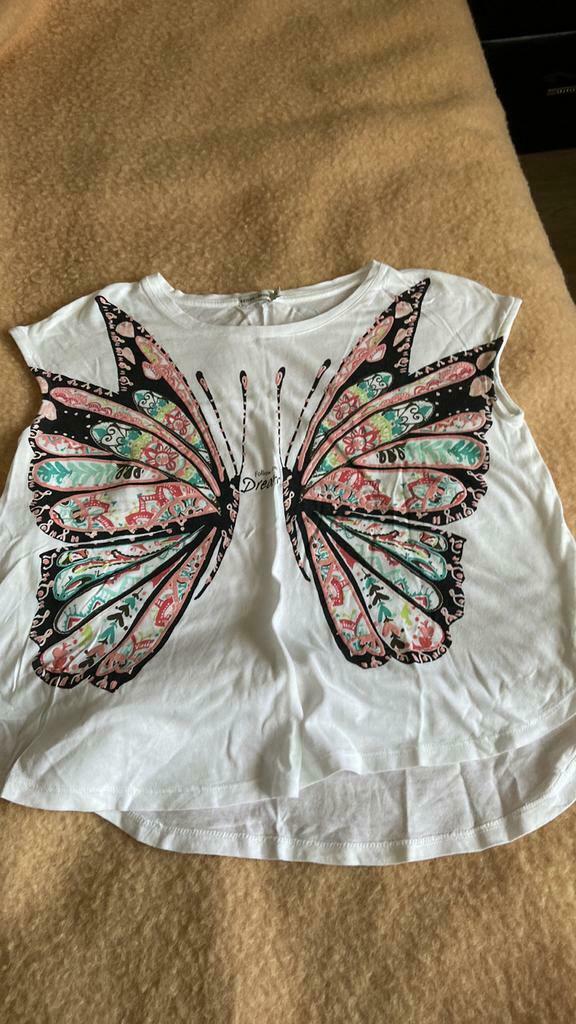 Bershka t shirt, Maat 38/40 (M), Wit, Zo goed als nieuw, Bershka