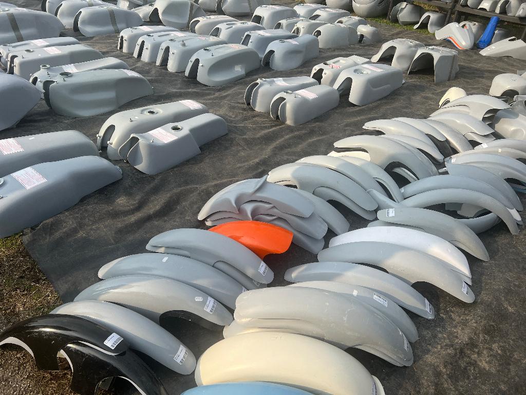 Aluminium Polyester Tank kuip zit remtrommel uitlaat classic, Motoren, Ophalen, Nieuw