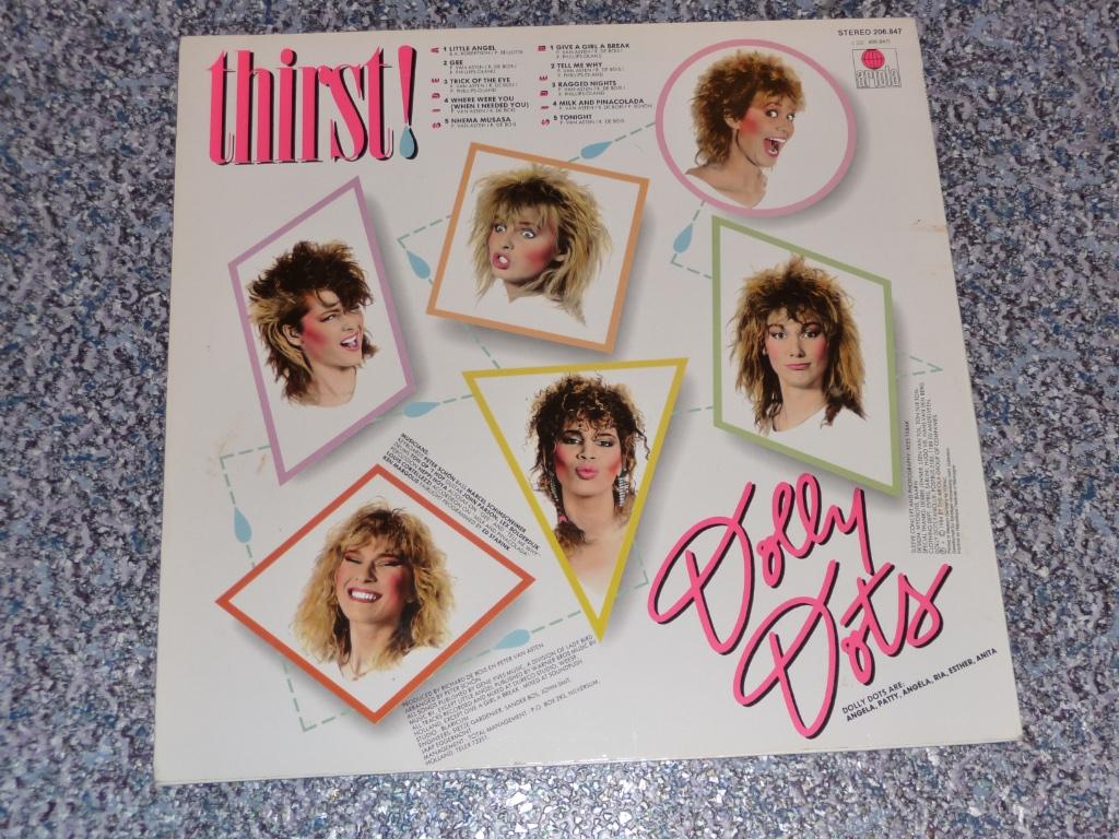 Dolly Dots elpee Thirst! (1984) zwarte elpee witte hoes, Cd's en Dvd's, Vinyl | Pop, Ophalen of Verzenden, Zo goed als nieuw