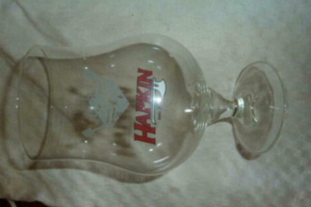 #E bier glas HAPKIN Anno 1877 Brouwerij Alken - Maes, Verzamelen, Glas en Drinkglazen, Nieuw, Bierglas, Ophalen of Verzenden