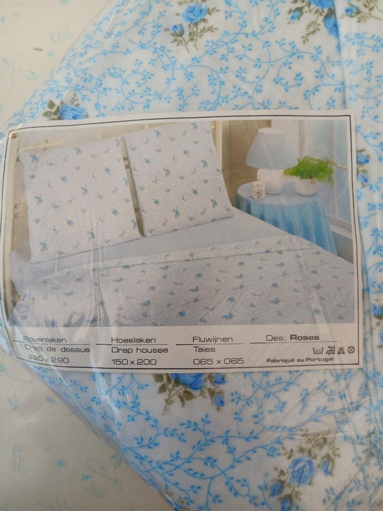 NIEUW LAKENSET IN FLANEL, Huis en Inrichting, Slaapkamer | Beddengoed, Blauw, Overige typen, Ophalen of Verzenden, Nieuw