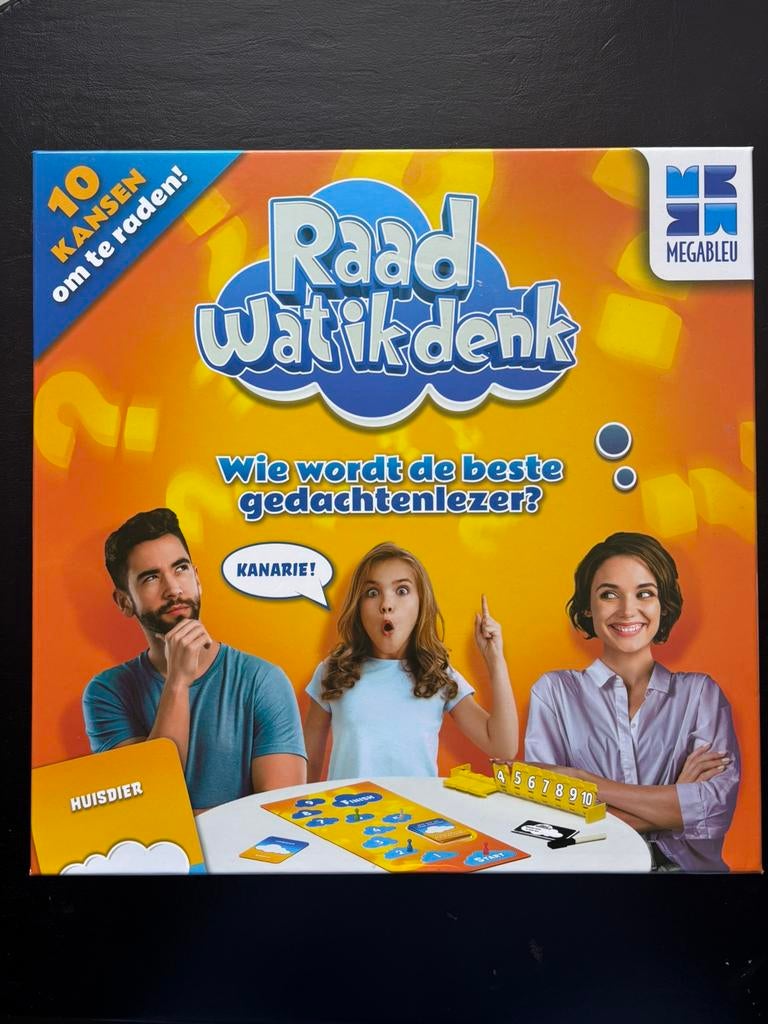 Gezelschapsspel ‘Raad wat ik denk’, Vijf spelers of meer, Ophalen, Zo goed als nieuw, Megableu