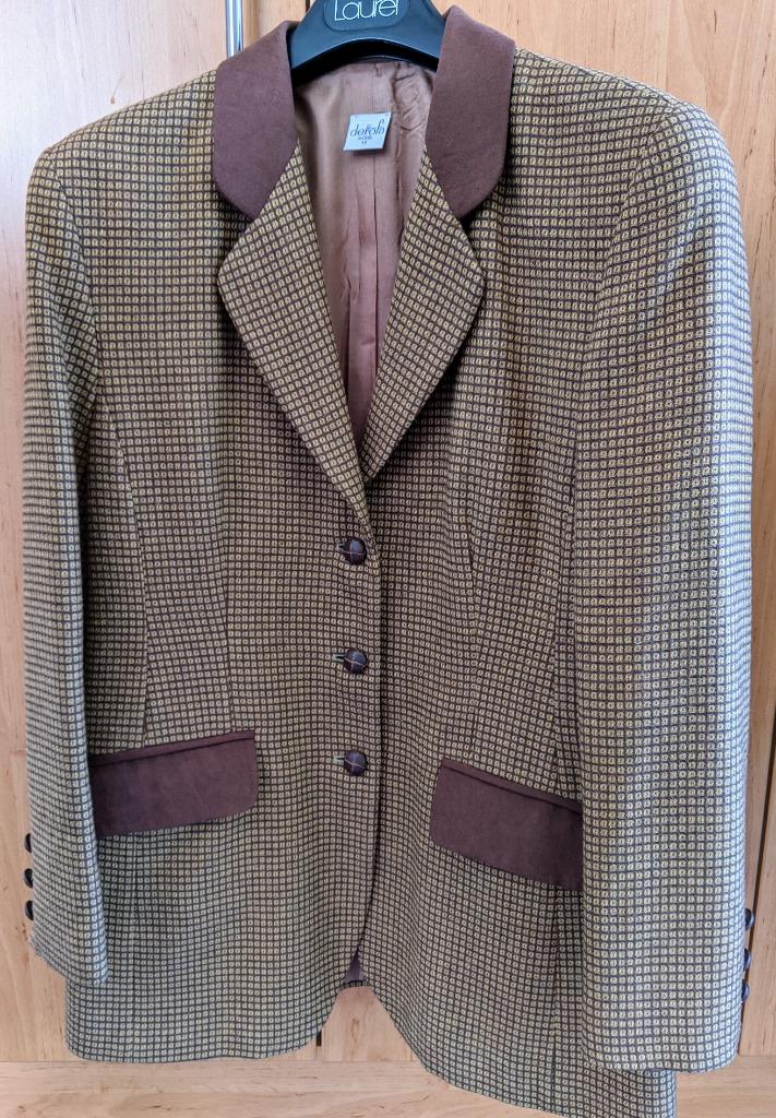 Blazer gekleed Vintage retro, Kleding | Dames, Maat 38/40 (M), Kostuum of Pak, Beige, Derofa