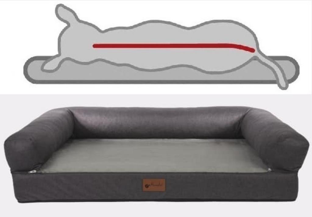Orthopedische Hondenmand Alabama M Stone 100x65cm, Dieren en Toebehoren, Ophalen, Nieuw, Pluche