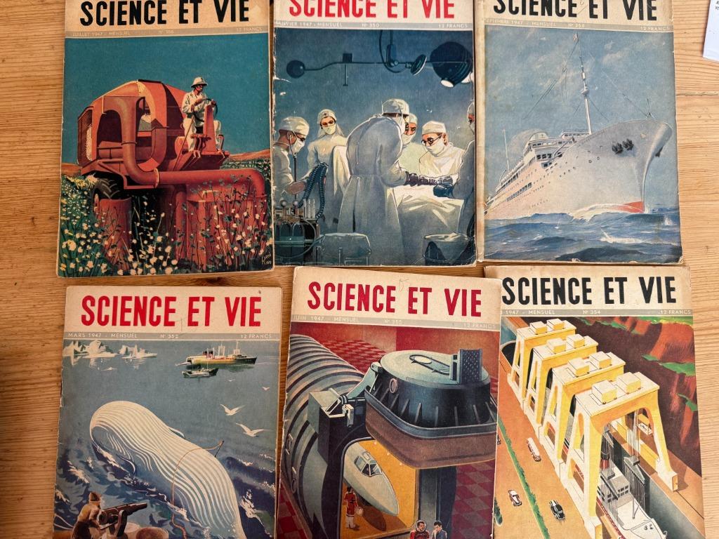 WETENSCHAP en LEVEN, jaar 1947, LOT VAN 6 TIJDSCHRIFTEN, Ophalen