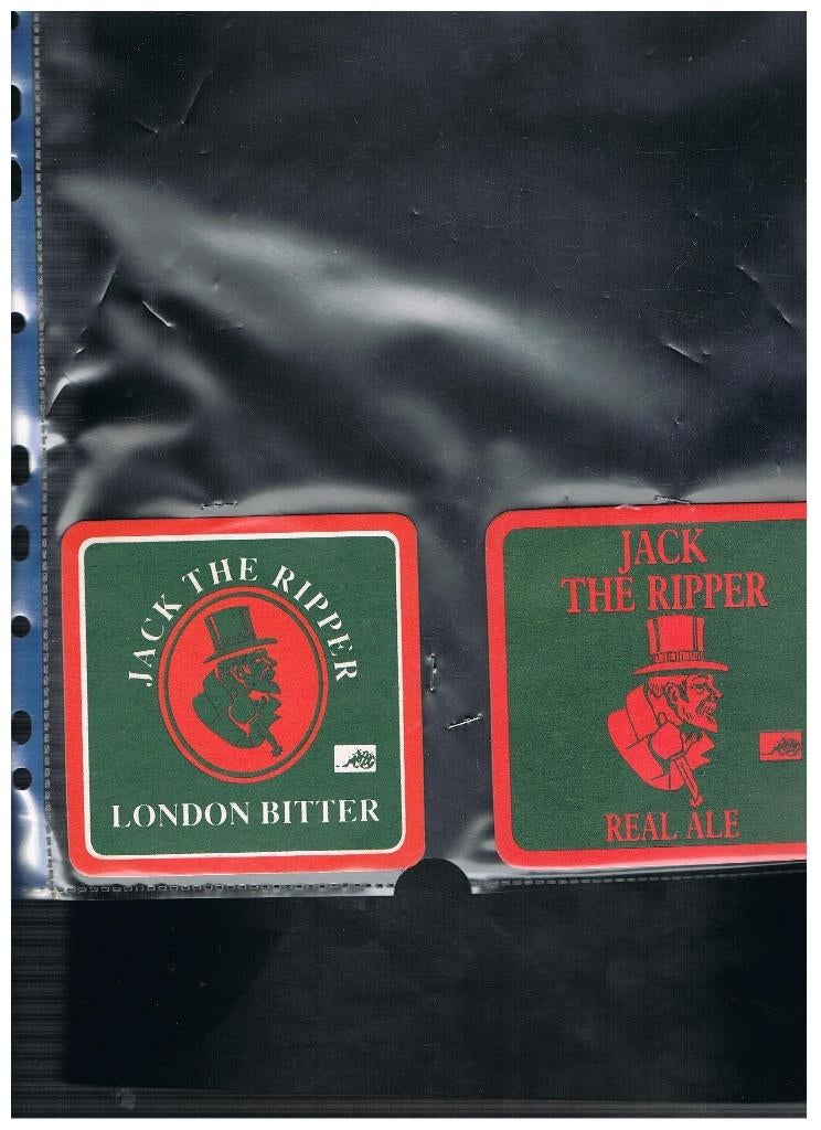 BIERVILTJE JACK THE RIPPER, Verzenden, Gebruikt, Viltje(s)