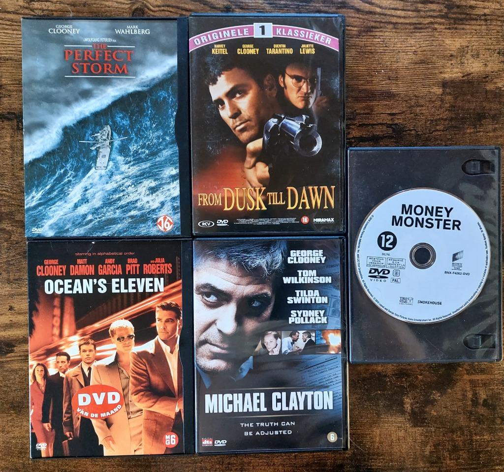 DVD - George Clooney - 5 stuks, Cd's en Dvd's, Dvd's | Actie, Gebruikt, Ophalen of Verzenden