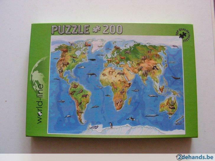 Puzzel Wereldkaart, Ophalen of Verzenden, Gebruikt