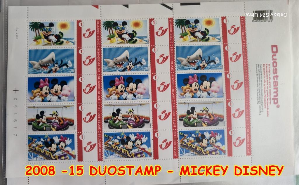 2008 -15 DUOSTAMP - MICKEY DISNEY., Envoi, Non oblitéré, Autre