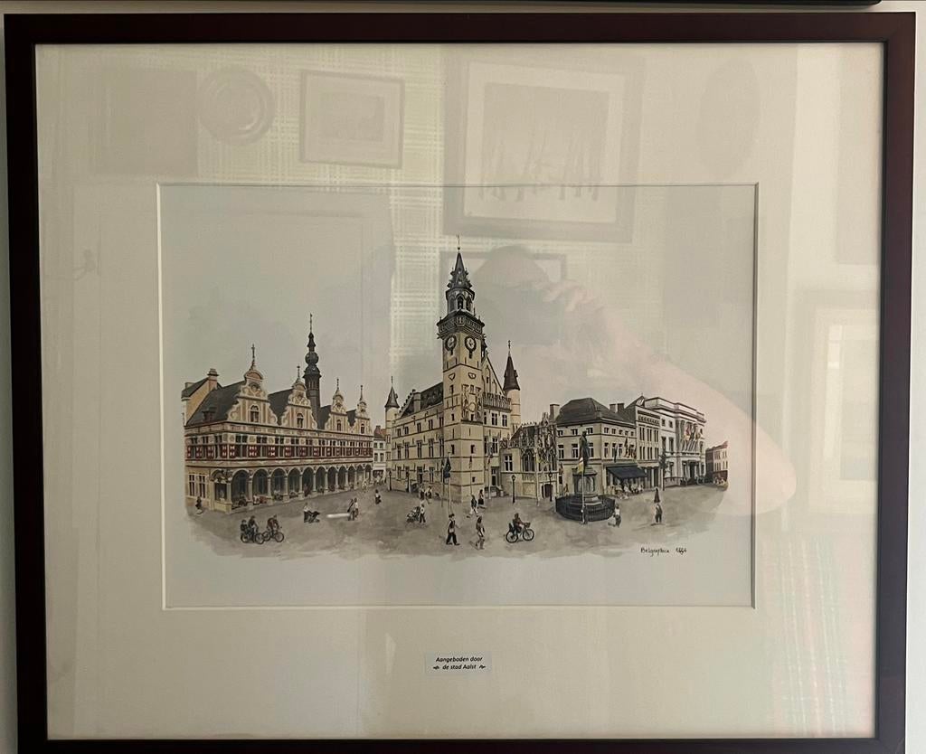 Kunstwerk prent uit Aalst, Ophalen