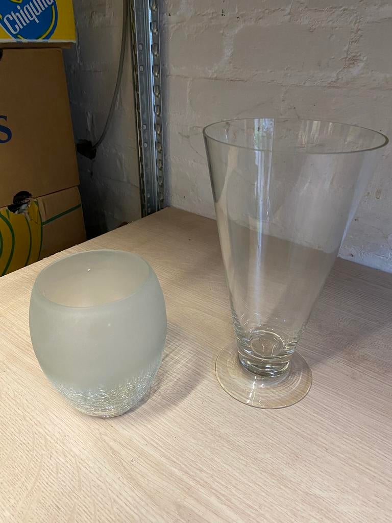 Vases, Enlèvement ou Envoi, Comme neuf, Blanc, Verre