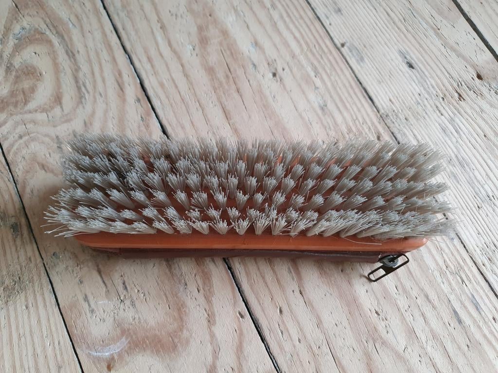 Reis-etui leder vintage bruin, Antiek en Kunst, Curiosa en Brocante, Ophalen of Verzenden