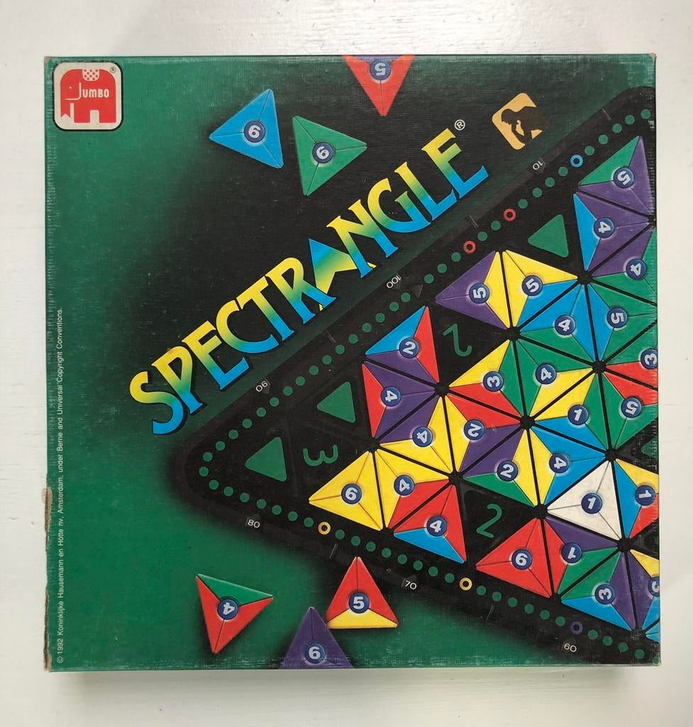 Spectrangle Jumbo vintage gezelschapsspel 1992, Hobby & Loisirs créatifs, Jeux de société | Autre, Comme neuf, Enlèvement ou Envoi
