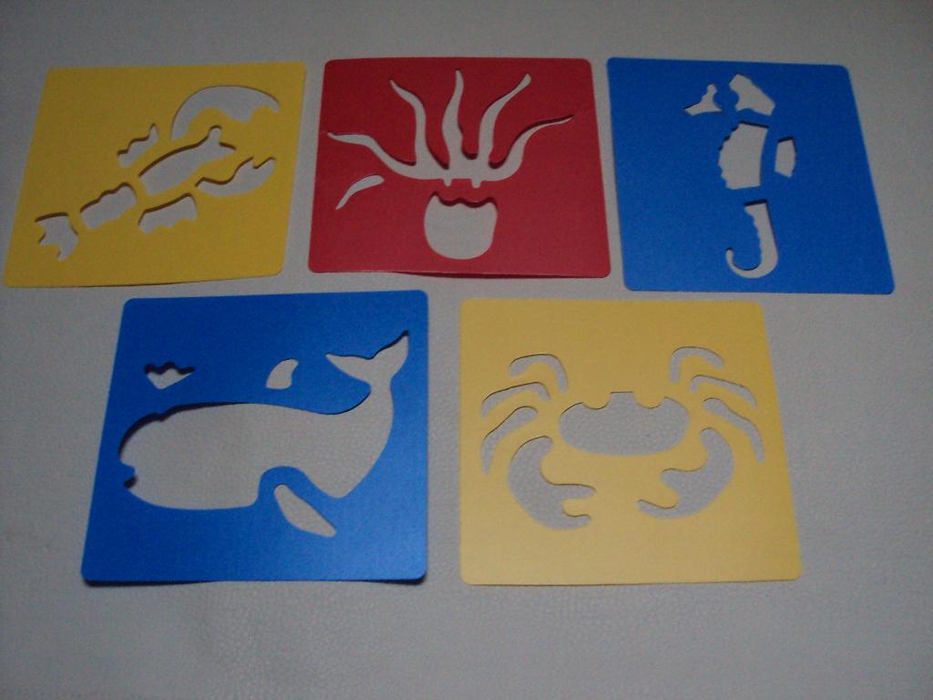 Set van 5 sjablonen.  Thema WATER.  NIEUW !, Kinderen en Baby's, Ophalen of Verzenden