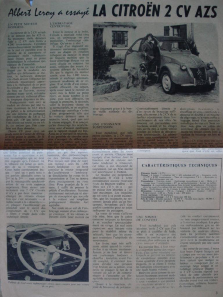 Essai de la Citroën 2CV AZS, Envoi, Utilisé, Citroën