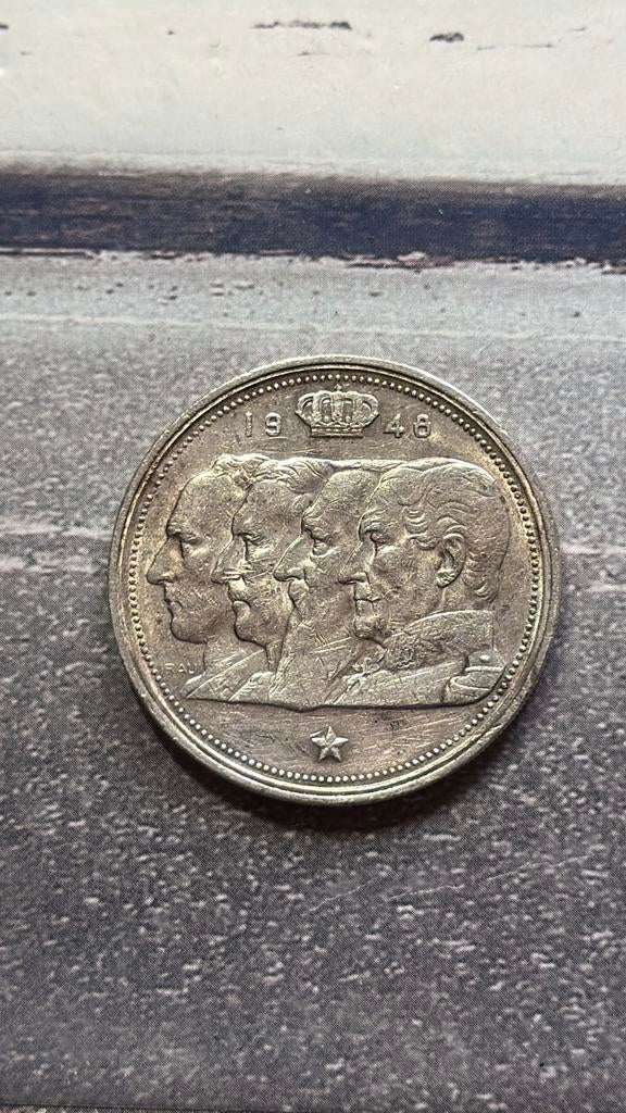 100 Belgische frank - 4 koningen - 1948 NL, Ophalen of Verzenden, Zilver, Zilver