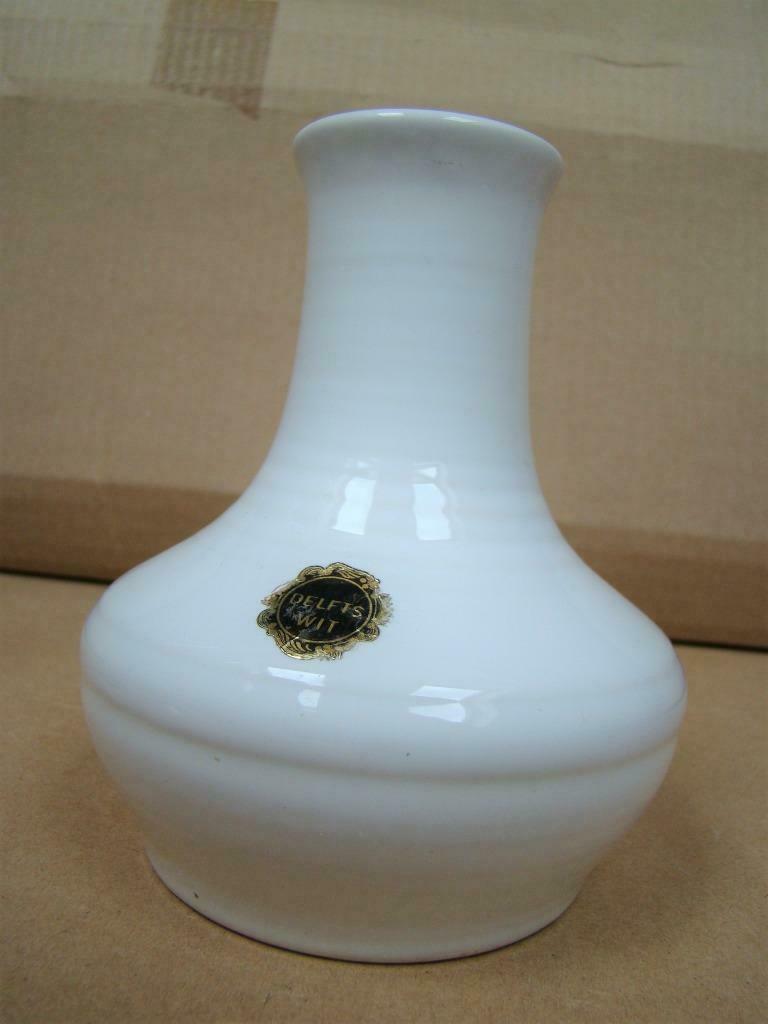 decoratief vaasje Delfts wit - 14cm hoog ; hals= 3cm, Huis en Inrichting, Ophalen of Verzenden, Wit