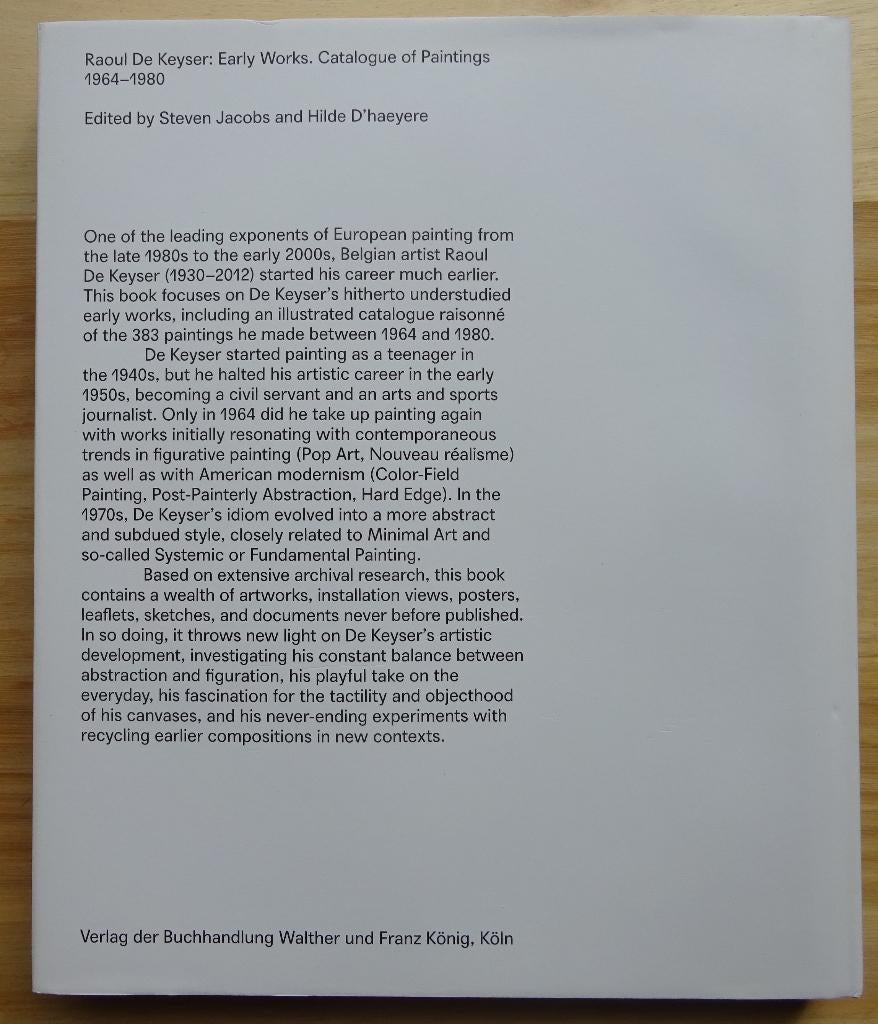 Raoul De Keyser 2024 Early Works catalogue paintings 1964-80, Ophalen of Verzenden, Zo goed als nieuw, Schilder- en Tekenkunst