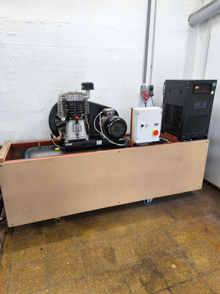 Compresseur 400V 500L 10CV + sécheur, Bricolage & Construction, Enlèvement, Comme neuf