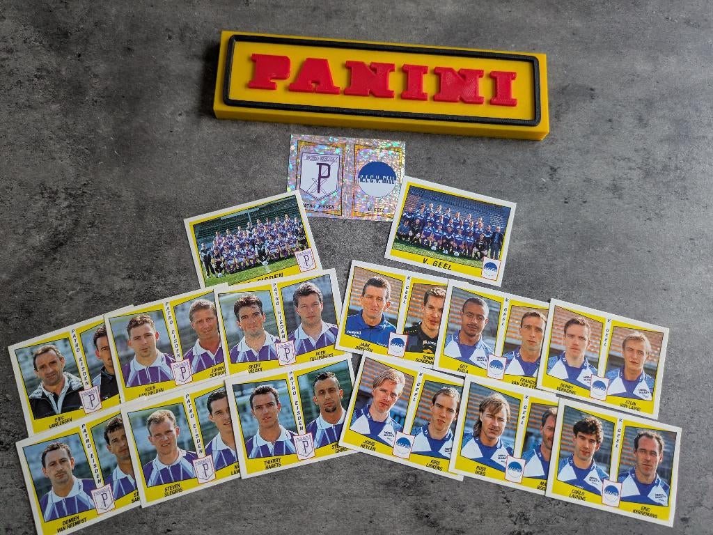 15 AUTOCOLLANTS PANINI FOOTBALL 97 Patro Eisden /V.GEEL, Enlèvement ou Envoi, Neuf