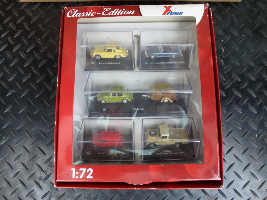 1:72 Porsche 356, Mercedes SL, VW Kever, Mini, Land Rover, Ophalen of Verzenden, Zo goed als nieuw, Auto's