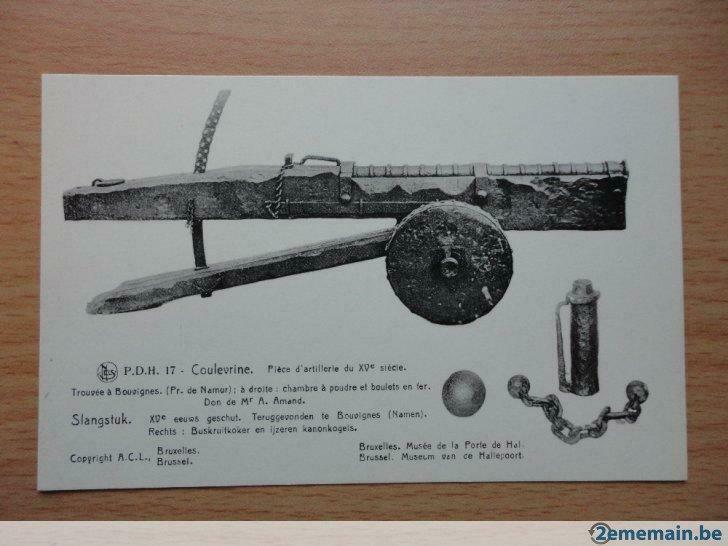 couleuvrine - photo rare du musée porte de Hal carte postale, Enlèvement ou Envoi, Utilisé