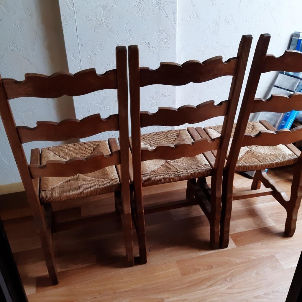 6 Eiken eetkamerstoelen, Antiek en Kunst, Ophalen