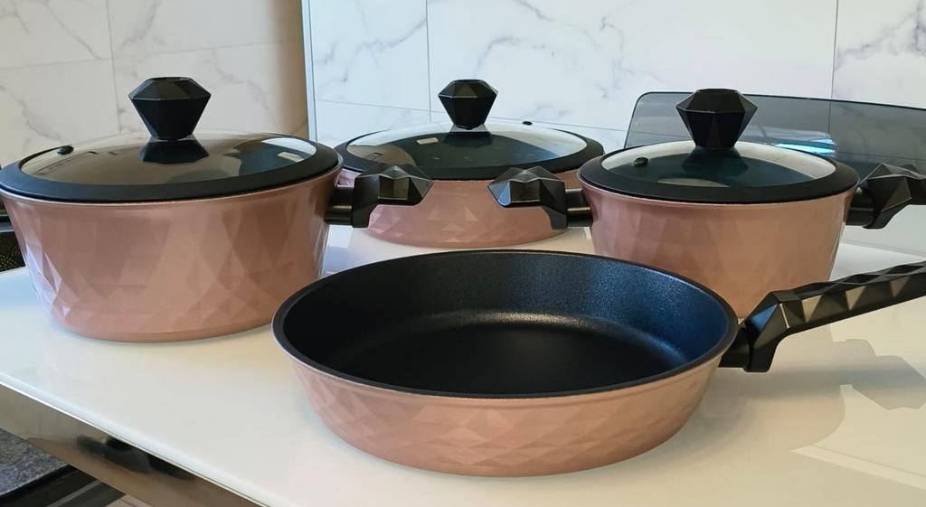 Bio Granit pannenset, Ophalen, Nieuw, Pannenset, Keramische plaat