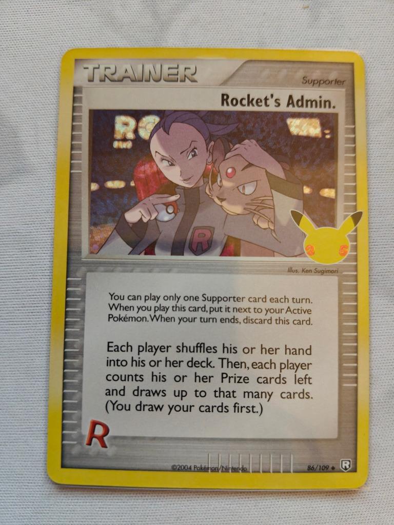 Carte Pokémon Rocket's Admin 86/109 -Celebrations en anglais, Ophalen of Verzenden, Zo goed als nieuw, Losse kaart, Foil