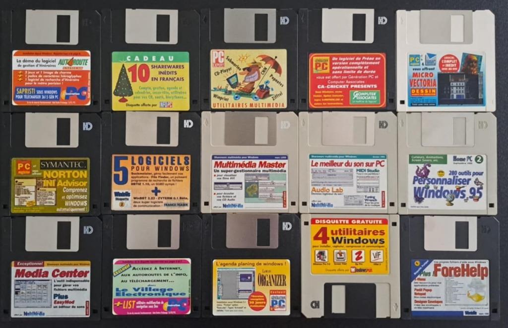 Lot diskettes van Franse computermagazines (apart kan), Computers en Software, Ophalen of Verzenden